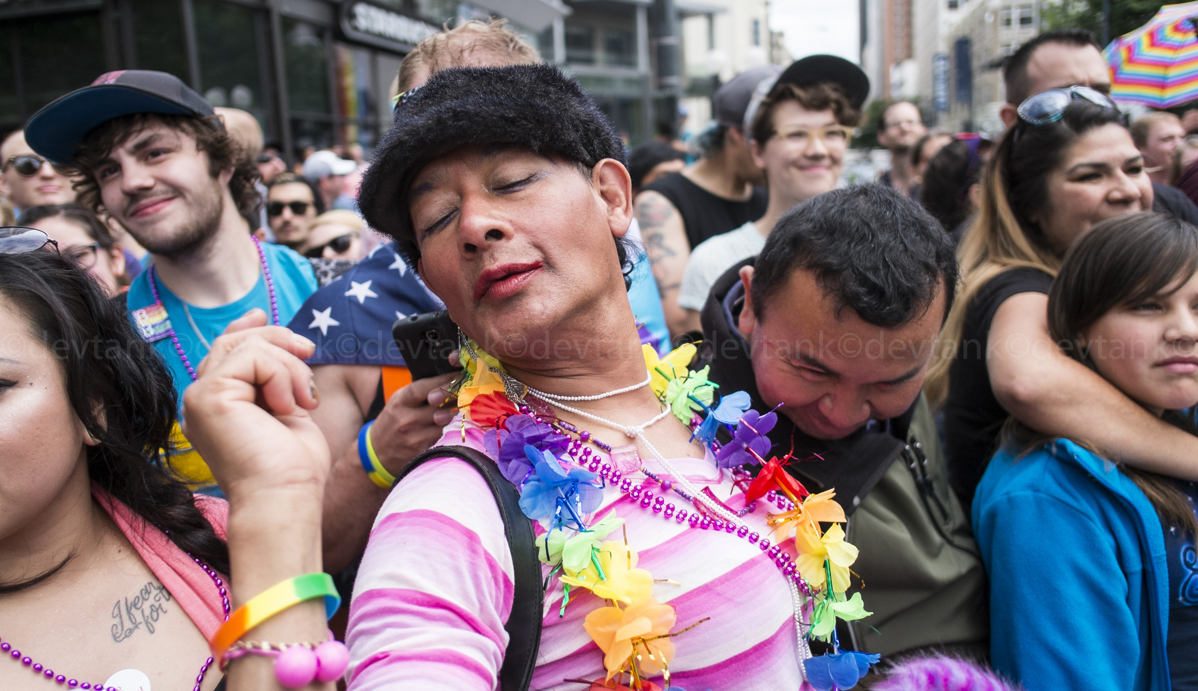 2014 Seattle Pride Festival has grown exponentially over the last decade. It now regularly attracts crowds in excess of four hundred thousand people. 