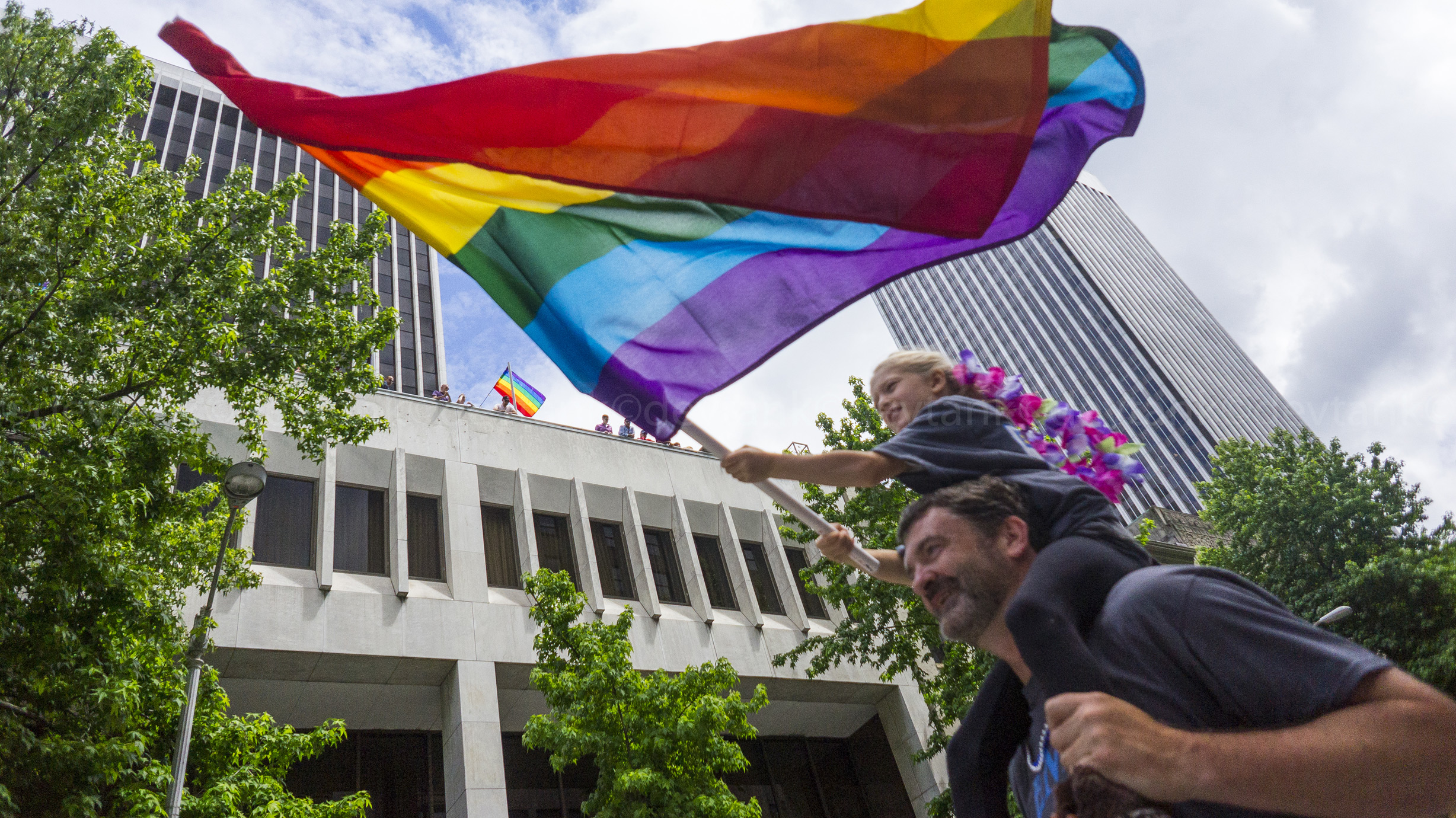 2014 Seattle Pride Festival has grown exponentially over the last decade. It now regularly attracts crowds in excess of four hundred thousand people. 